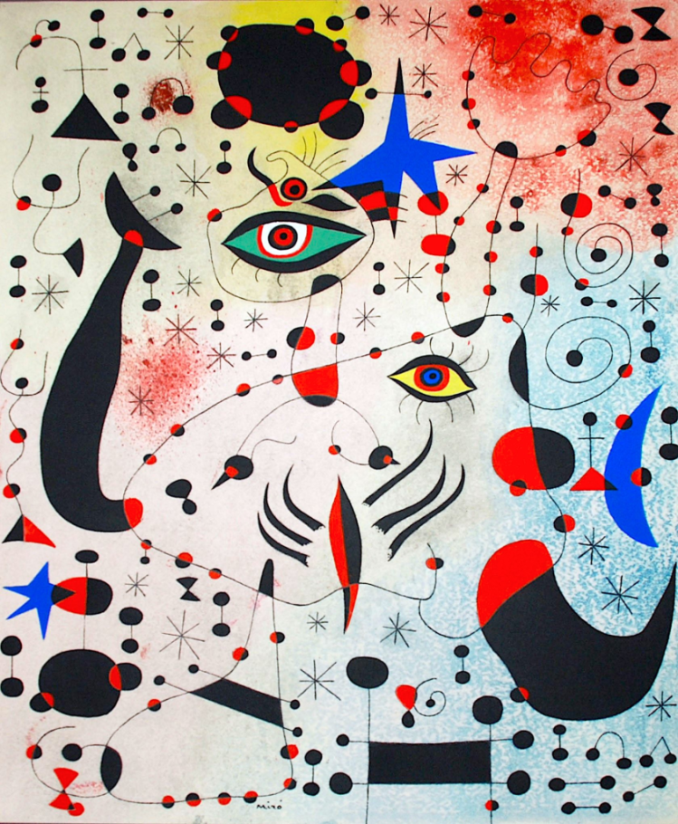 Signos y constelaciones enamorados de una mujer de Joan Miró (1941)