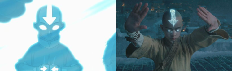 'Avatar: la leyenda de Aang' (la serie) vs. 'Airbender, el último guerrero' (la terrible película).